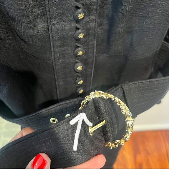 Linen Zimmermann Long Sleeve Midi Dress - Picture 7 of 12